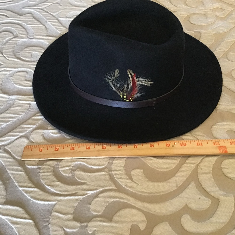 Scala Black Hat with Feather Accent - Picture 7 of 9